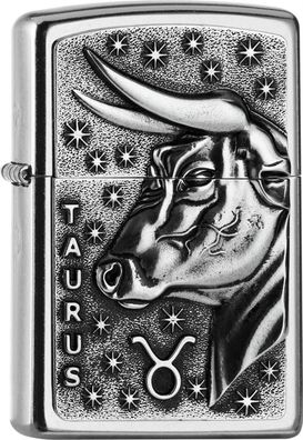 Zippo Taurus | 2006501 | Sternzeichen Stier | Messing | Windfest & Nachfüllbar