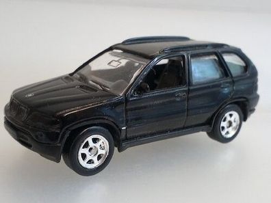 BMW X5 schwarz ca. 1:60 Welly 2057 Modellauto