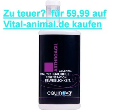 Equinova Arthroagil Liquid 1 Liter bei Gelenkprobleme Sehen, Bänder Pferd
