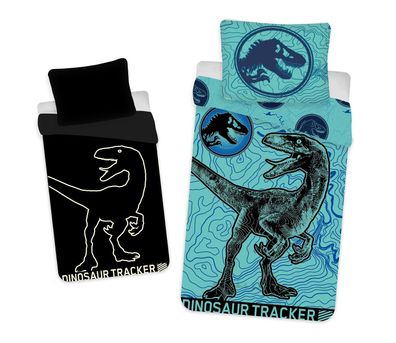 Jurassic World Kuschelige Bettwäsche mit Glow Effect Baumwolle, 140x200 cm & 70x90 cm