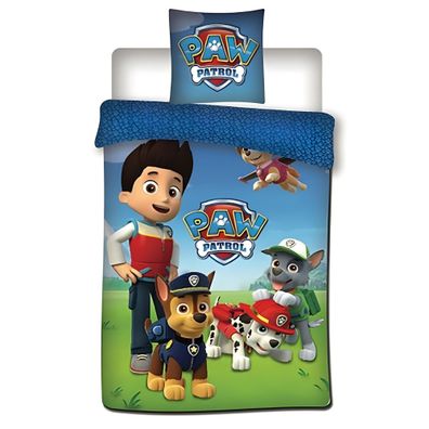 PAW Patrol Bettwäsche-Set 140x200 cm Bettbezug + 63x63 cm Kissenbezug aus Microfaser