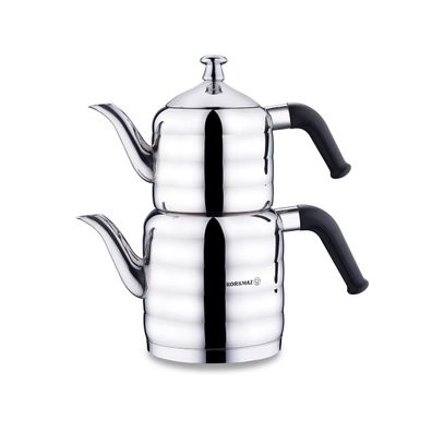 Korkmaz Mina Midi Teekannen-Set - Eleganz & Qualität für Teeliebhaber - 0,8L/1,6L