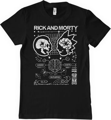 Rick and Morty T-Shirt Nobody Exists On Purpose T-Shirt WB-1-RM015-H83-17