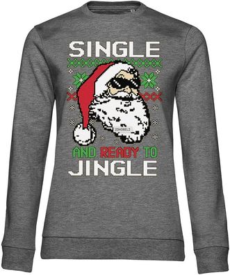 Tokigt Damen Single And Ready To Jingle Girly Sweatshirt AB-53-23408-L1