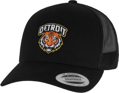 Mister Tee Detroit Tiger Head Patch 5-Panel Retro Trucker Cap MT3759