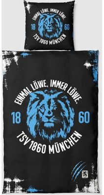 TSV 1860 München Bettwäsche Löwe 4023232 135x200 + 80x80cm