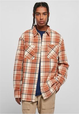 Urban Classics Long Oversized Checked Leaves Shirt TB5595