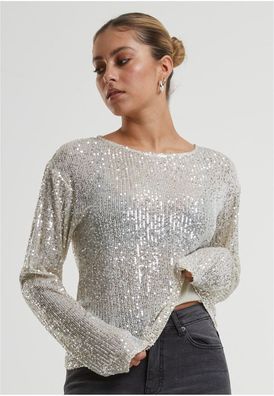 Urban Classics Damen Ladies Sequins Longsleeve TB6997