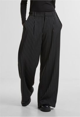 Urban Classics Damen Ladies Pinstripe Wide Leg Trousers TB7068
