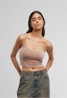 Urban Classics Damen Ladies Short Velvet Top TB7115