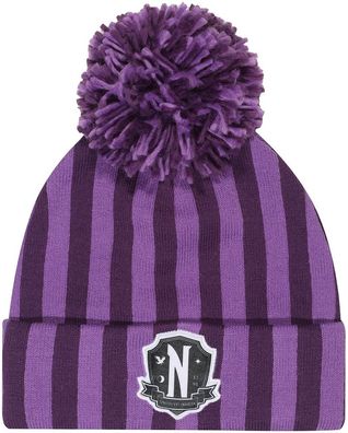 Wednesday Kinder Nevermore Logo Beanie WED08339BPC