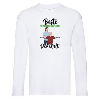 Beste Physiotherapeutin v3 Long Sleeve Weiß