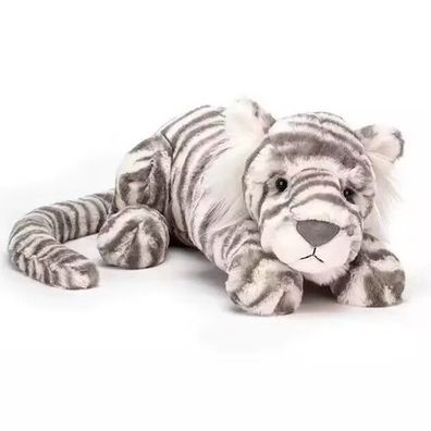 NEU 27 CM Bashful Snow Tiger Puppe, weiches und kuscheliges Pluschtier, Jelly Cat
