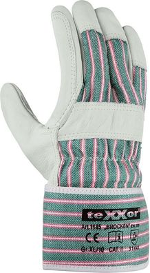 teXXor Rindvollleder-Handschuhe Brocken (12 Paar) 1145