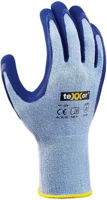 teXXor Polyester-Strickhandschuhe Latex (12 Paar) 2229