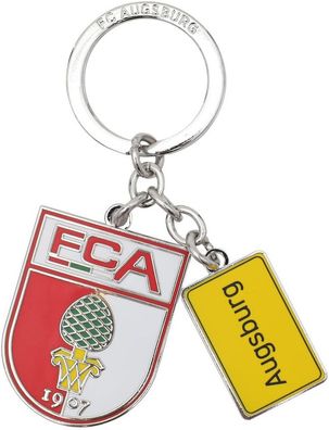 FC Augsburg Schlüsselanhänger Schild &amp; Logo 5700067