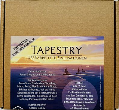 Tapestry Überarbeitete Zivilisationen Feuerland Spiele Brettspiel Strategiespiel