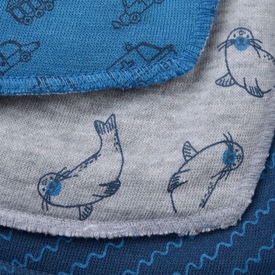 Pippi Babywear Kinder Lätzchen Bandana Bib Boy-AOP (3-pack)