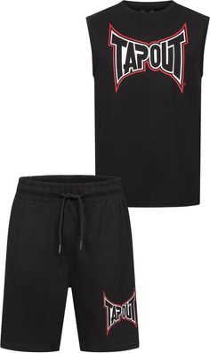 Tapout Dorrisa Herren ärmelloses T-Shirt &amp; Shorts Set normale Passform