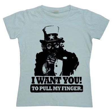 Tokigt Damen I Want You To Pull My Finger Girly Tee SH-5-15279-H25-5