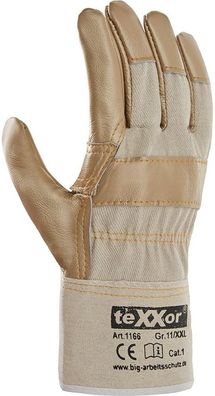 teXXor Möbelleder-Handschuhe Helles Leder (12 Paar) 1166