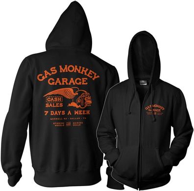 Gas Monkey Garage Cash Monkey Zipped Hoodie GMG-33-GMG102-H61-13
