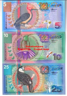 Surinam / Suriname Set 5,10, 25 Gulden 2000 Unc P 146,147,148 196708#