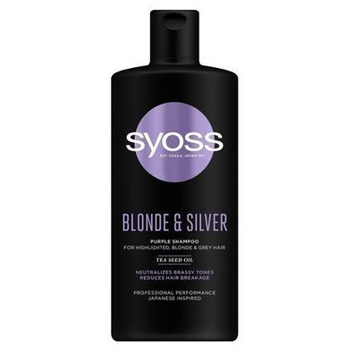 Syoss Blond & Silver Aufhellendes Shampoo fuer Haare, 440ml
