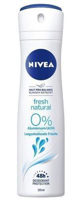Nivea Deospray ohne Aluminium, Antibakterieller Schutz, 150 ml, 48 Stunden Frisc