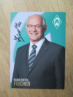 SV Werder Bremen Präsident Klaus-Dieter Fischer - handsigniertes Autogramm!!!
