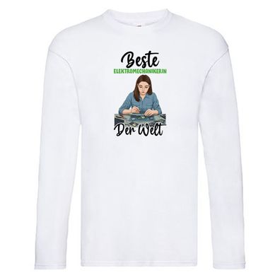 Beste Elektromechanikerin | Mechanikerin v2 Long Sleeve Weiß