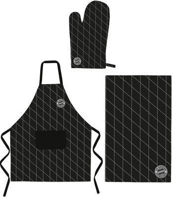 FC Bayern München Grillschürze Grill-Set 3-teilig 34625