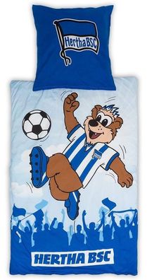 Hertha BSC Berlin Bettwäsche Herthinho 4023124 135x200, 80x80cm