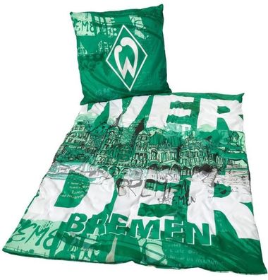 SV Werder Bremen GOTS Bettwäsche Bremen 4023101 135x200 + 80x80cm