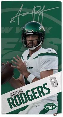 New York Jets NFLPA Aaron Rodgers Beach Towel Motion 1023577