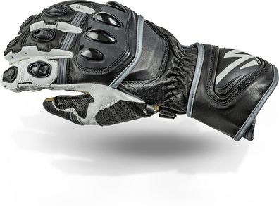 Lindstrands Motorrad Handschuhe Glove Bergby Black/White 720-23110110