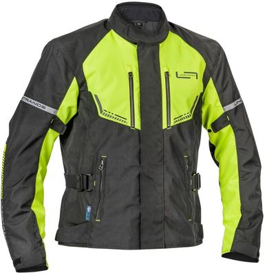Lindstrands Motorrad Jacke Textile Jacket Lomsen Black/Hv Yellow 720-24063004