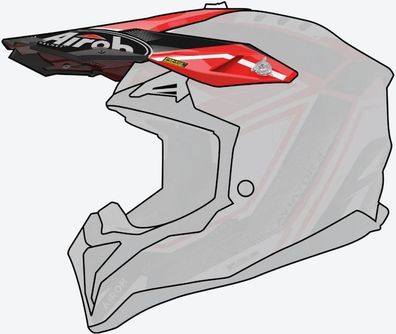 Airoh Helmzubehör Aviator 3 Peak League Red Gloss 57-9-AV3LE55F