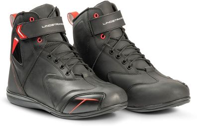 Lindstrands Motorrad Schuhe Sneaker Sport Leather, Black 720-24100400