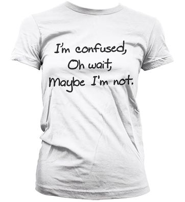 Tokigt Damen I'm Confused Girly T-Shirt SH-5-15741-H51-15