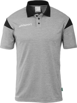Uhlsport Squad 27 Polo Shirt 1002259 Dark Grau Melange/Schwarz-S