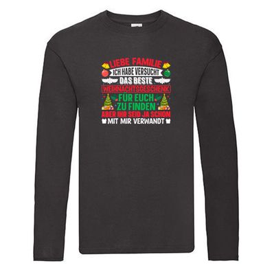 Beste Geschenk | Weihnachten | Familien Fest Long Sleeve Schwarz