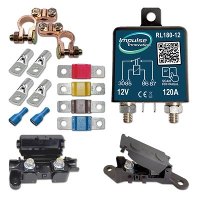 Trennrelaisset | RL180-12 12V 120A | BASIC | Polklemmen | Verbinder | Sicherung
