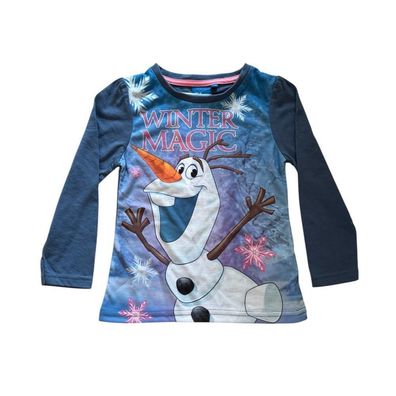 Disney Frozen Langarm-Shirt | "Olaf" | Blau oder Pink | Gr. 104-128
