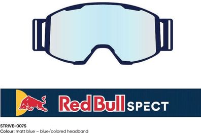 Spect Red Bull Strive Mx Goggles Double Lens Blue Clear 674-220103