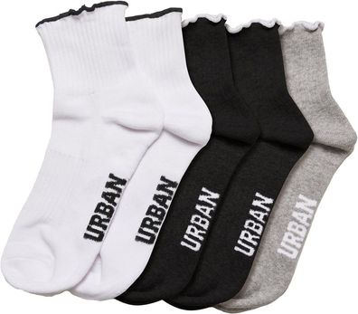 Urban Classics Girly Small Edge Socks 4-Pack TB5184