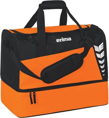 Erima Six Wings Sporttasche Mit Bodenfach 23-0168 Orange/Schwarz-M
