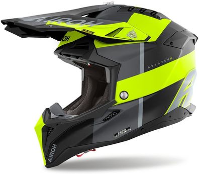 Airoh Crosshelm Helmet Aviator 3 Monarch Yellow Matt 57-25006