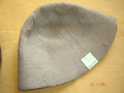 Hutstumpen weich Wolle Mohair Stumpen taupe 100 gr Ü 45cm Rd 78cm Stu727