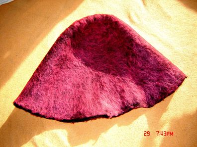 Hutstumpen weich Wolle Mohair Stumpen rot schwarz 100 gr Ü 47cm Rd 82cm Stu628